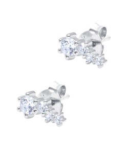 Shining CZ Crystal Silver Stud Earring STS-6241